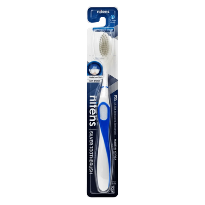 Nitens silver ion antibacterial toothbrush blue – double-layer soft bristles, FDA registered