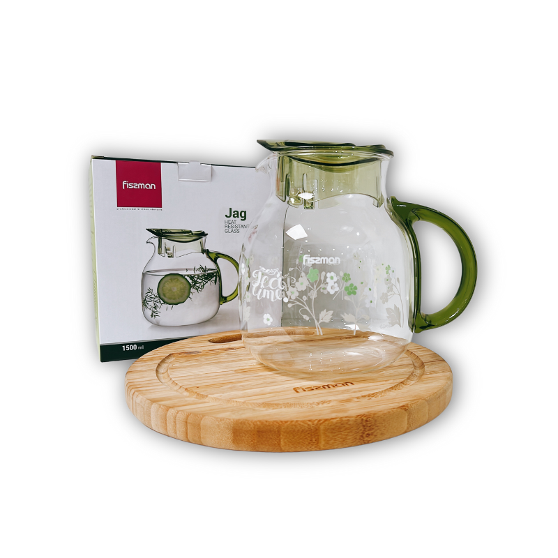 Jug 1500ml - Borosilicate Glass - Fissman Australia