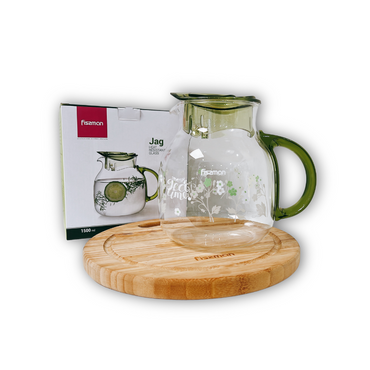 Jug 1500ml - Borosilicate Glass - Fissman Australia