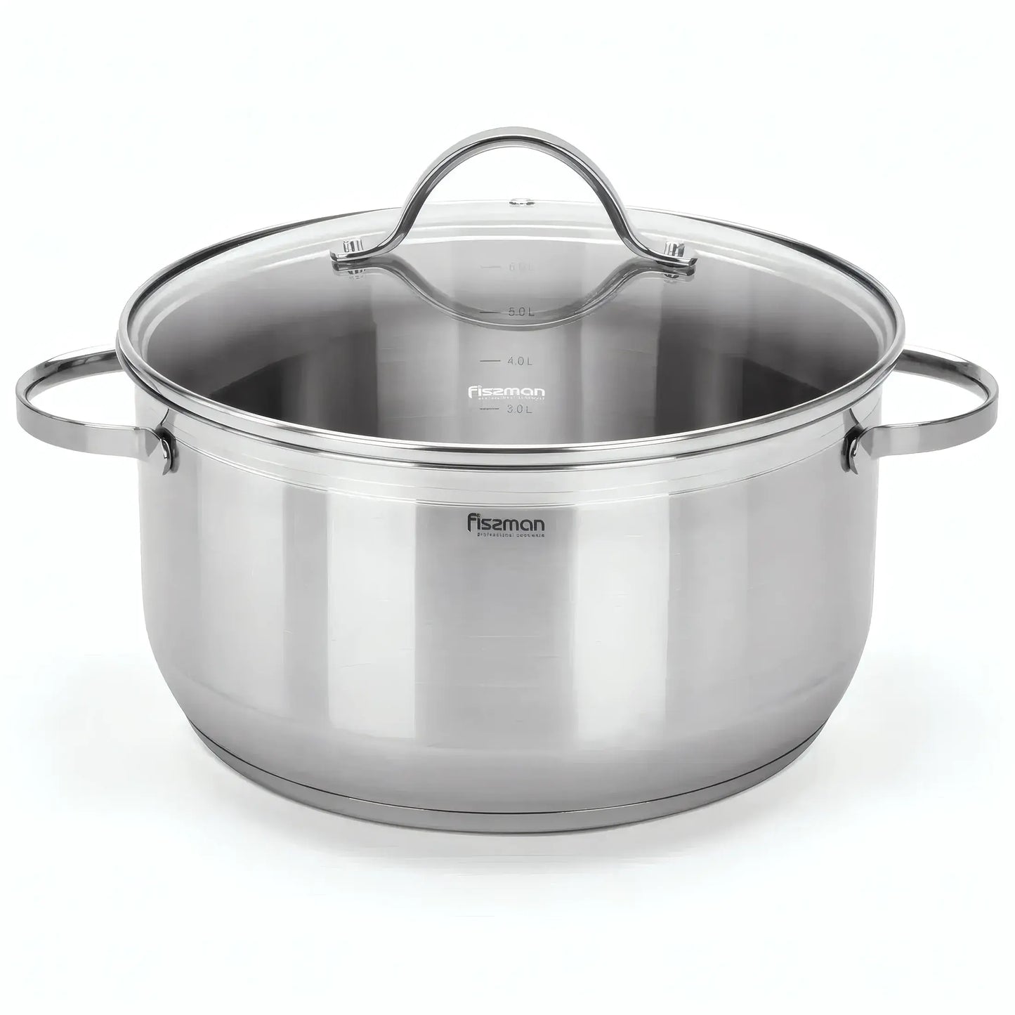Stockpot with Glass Lid Stainless Steel 7.1 LTR - LUMINOSA Series