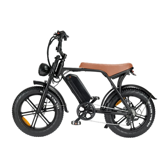 Fat Tyre 20" Off Road Electric Bike - Brown Saddle