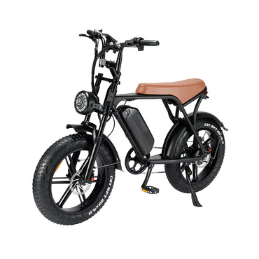 Fat Tyre 20" Off Road Electric Bike - Brown Saddle