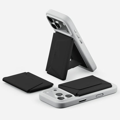 Phone cases and stand on a white background