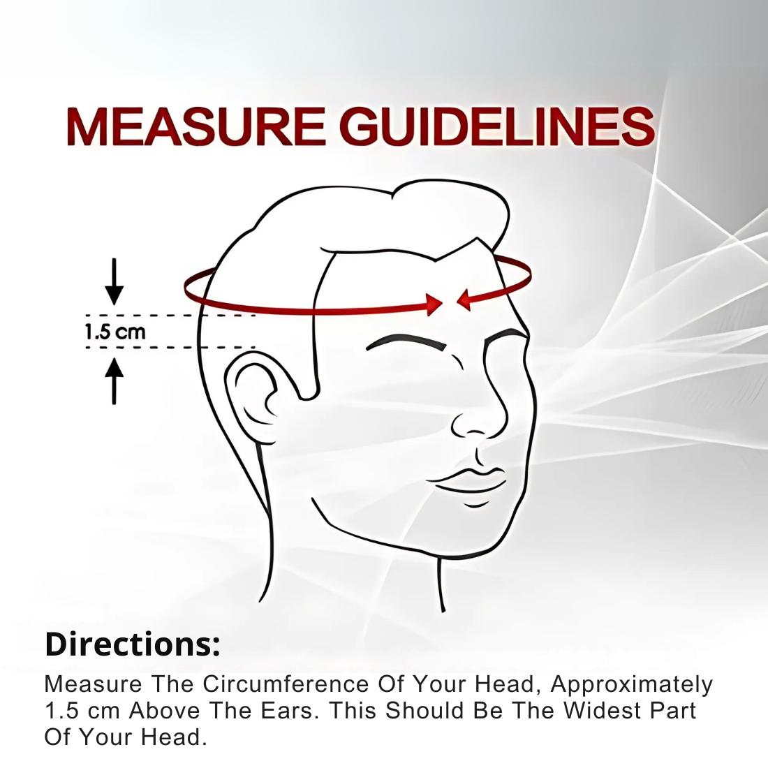 Smart LED Helmet size chart