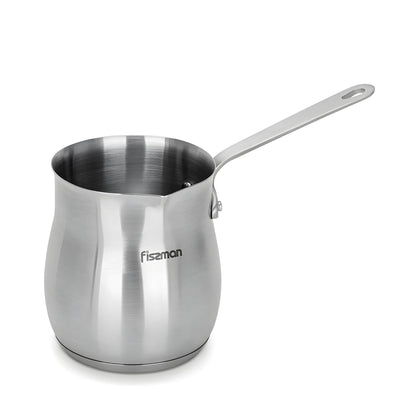 Induction-Friendly Stainless Steel Cezve – 680ml Turkish Coffee Maker