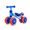 Blue 4-wheel toddler balance bike with Australian flag seat and red star wheels