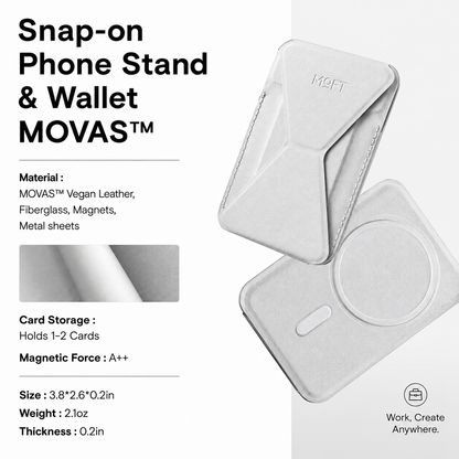 MOFT Snap-On iPhone Stand & Wallet (MOVAS)