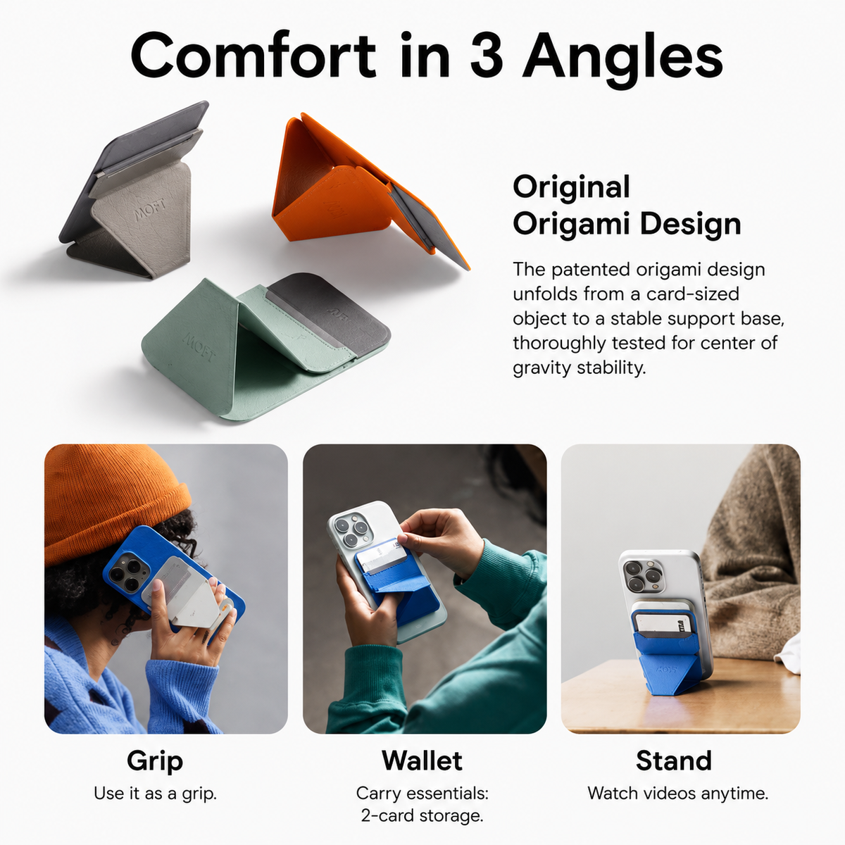 MOFT Snap-On iPhone Stand & Wallet (MOVAS)