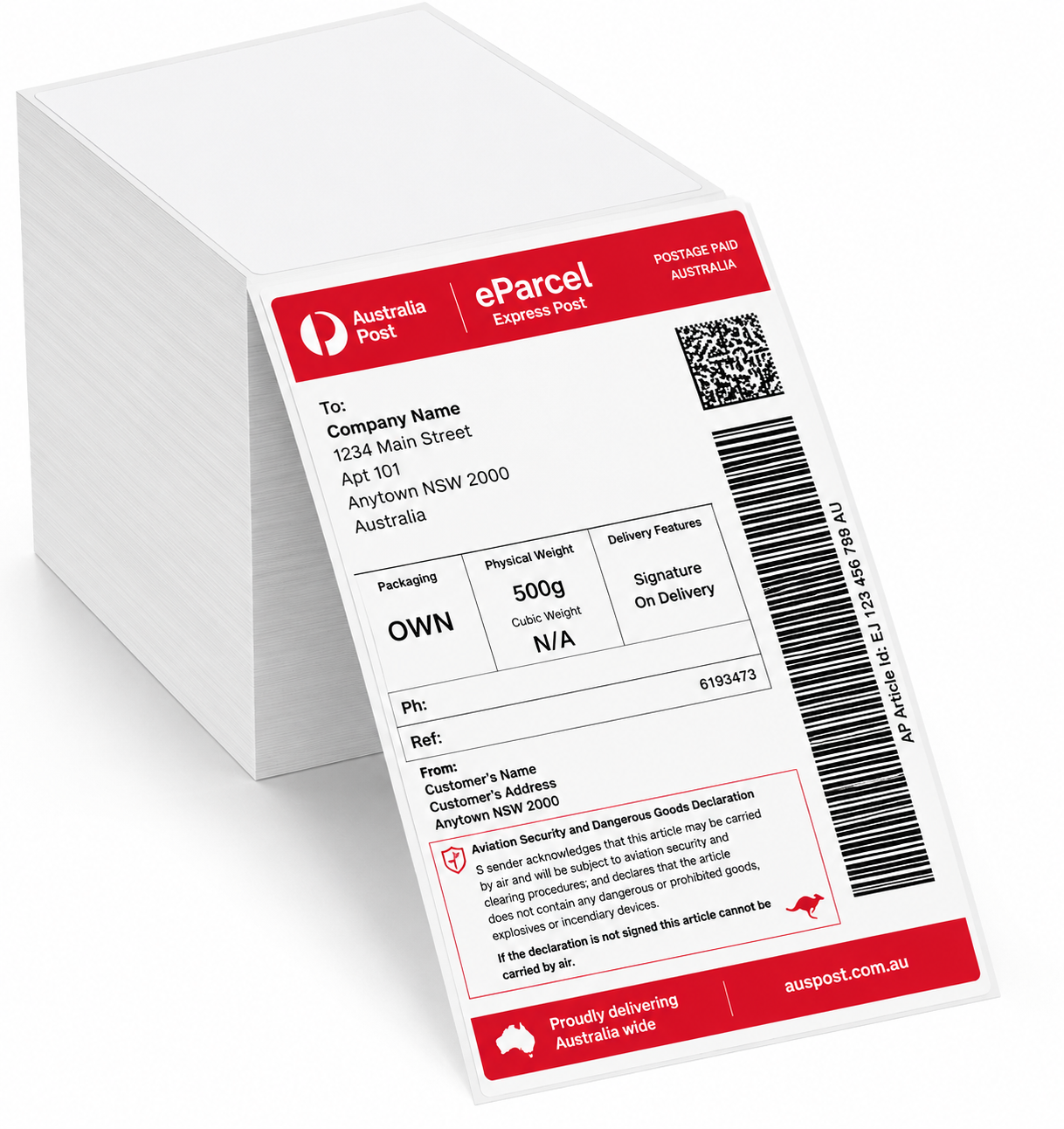 Fanfold 4x6 thermal shipping labels for high-volume eBay & Amazon sellers Australia