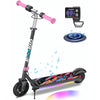 GYROOR H30 Max Kids Electric Scooter With Bluetooth Music Speaker - Pink