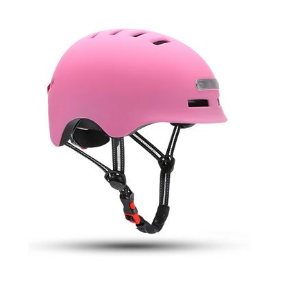 Pink smart LED bike helmet with built-in safety lights — AHA Superstore Australia