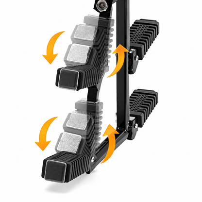 Ride on horse toy foot pedals moving up and down to make the unicorn roll forward